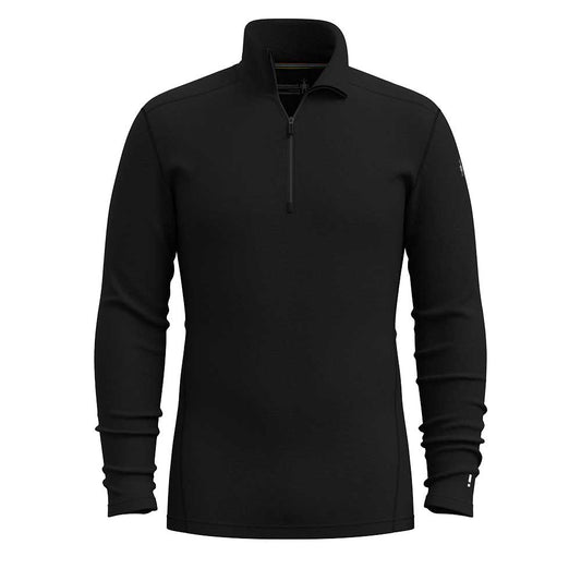 Men's Classic Thermal Merino Base Layer 1/4 Zip - Black