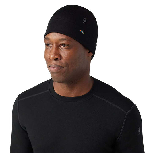Thermal Merino Reversible Cuffed Beanie - Black