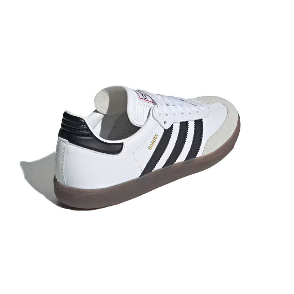 Men's Samba Indoor Soccer Shoe - Cloud White/Core Black/Vivid Red - Regular (D)