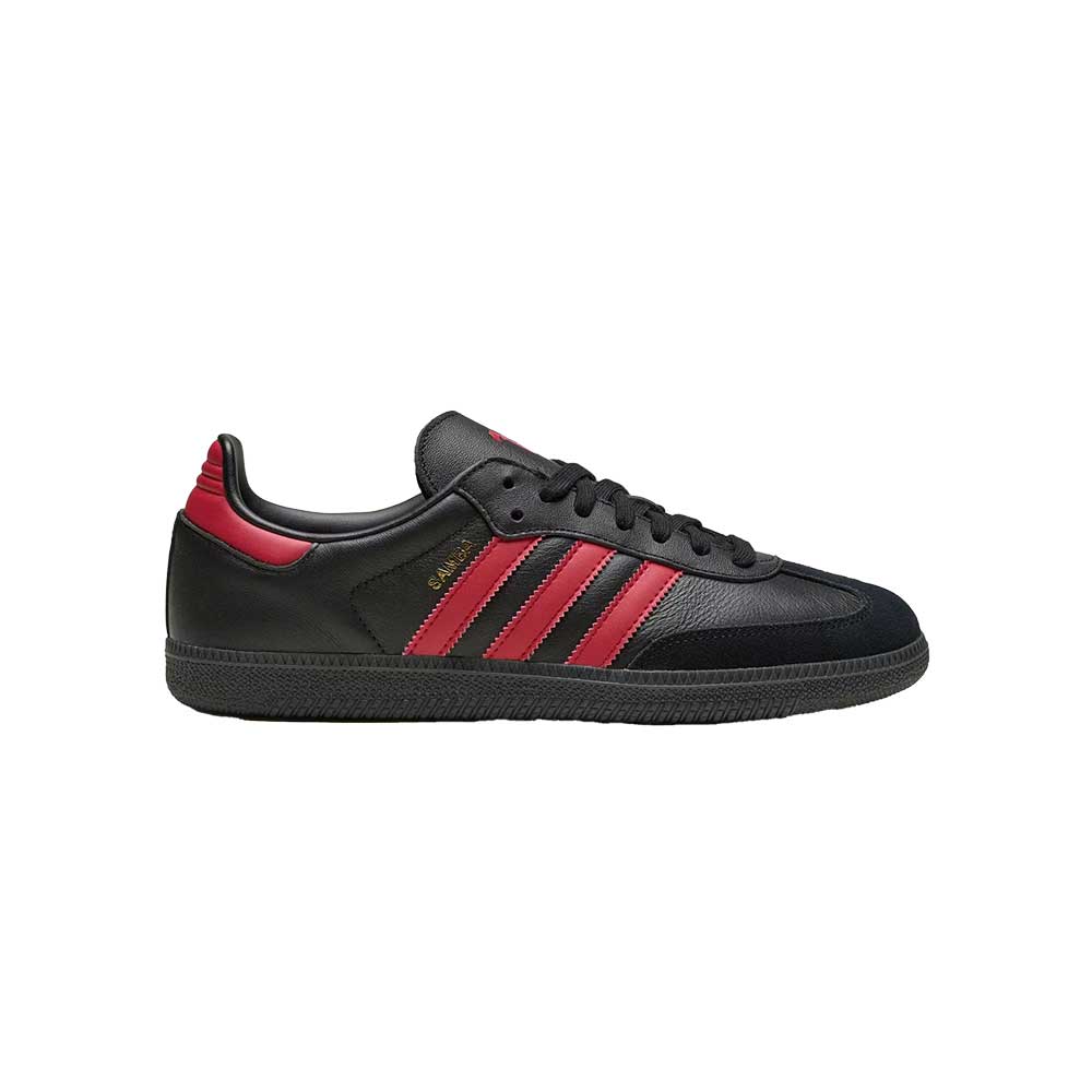 Men's Samba MUFC Indoor Soccer Shoe - Core black/MUFC Red/Core Black - Regular (D)
