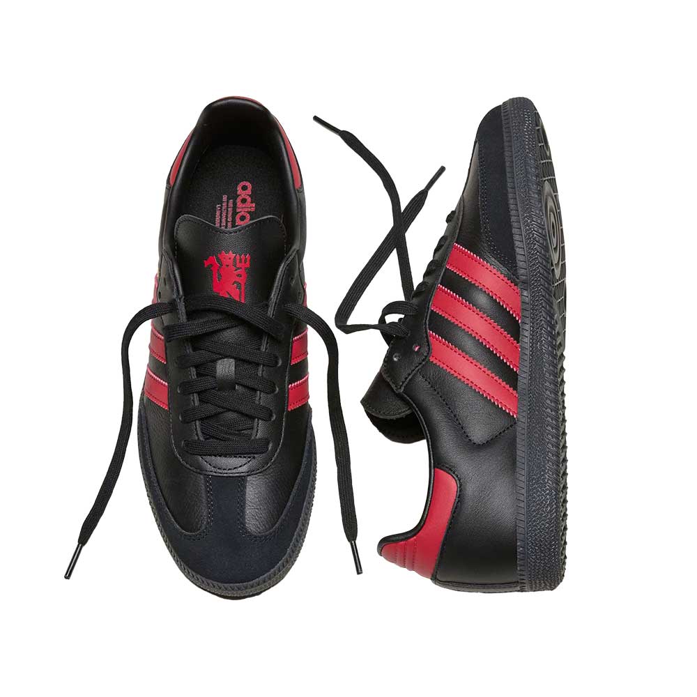 Men's Samba MUFC Indoor Soccer Shoe - Core black/MUFC Red/Core Black - Regular (D)
