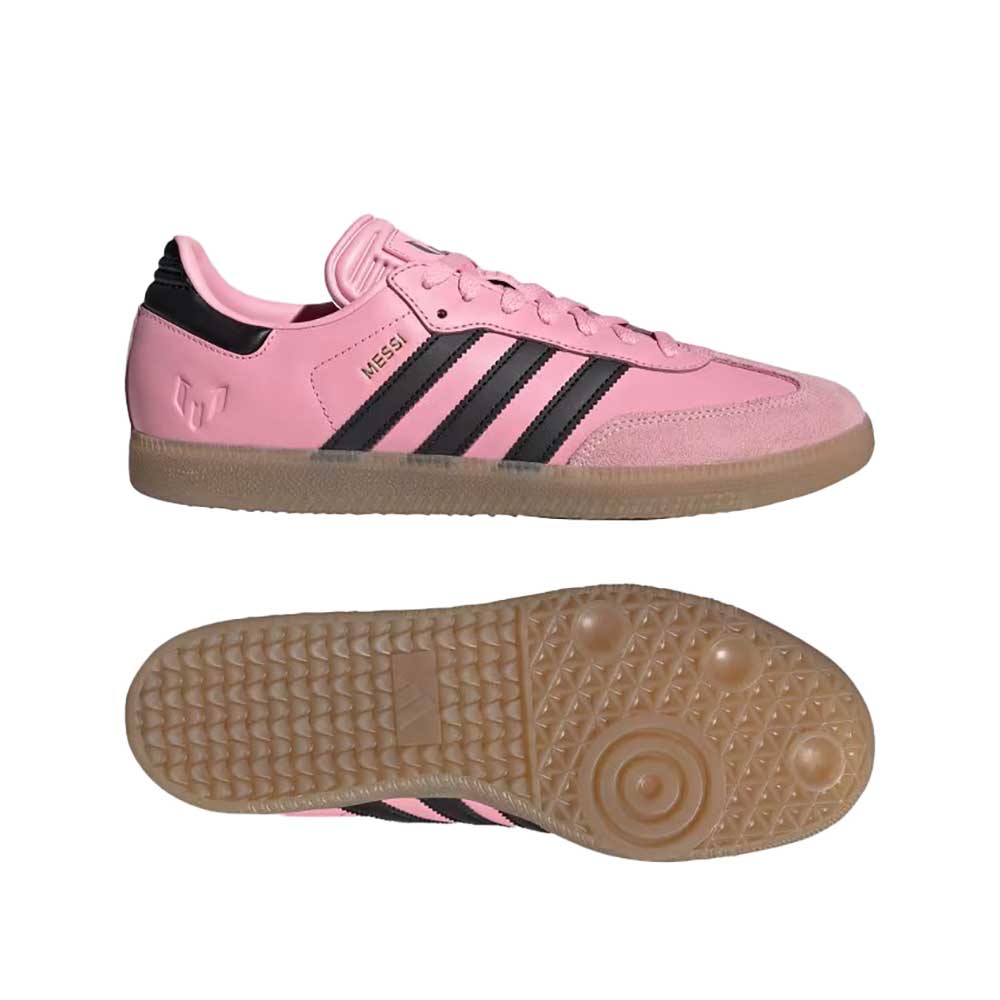 Men's Samba Messi Indoor Soccer Shoe - Light Pink/Core Black/Gum - Regular (D)