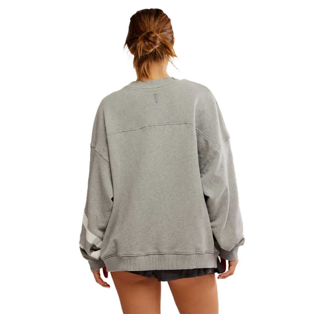 Women's All Star Pullover Logo - Heather Grey/White