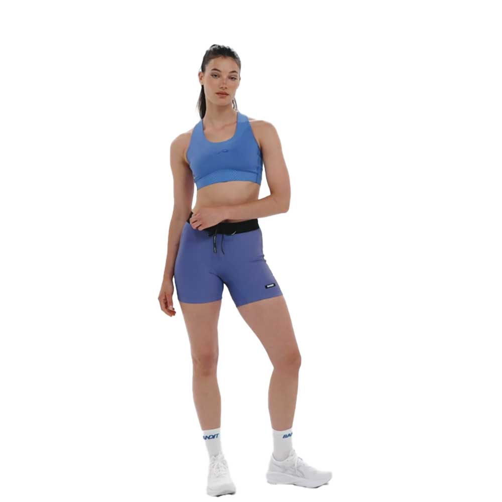 Women's Stamina Scoop Neck Run Bra - Deep Peri Blue