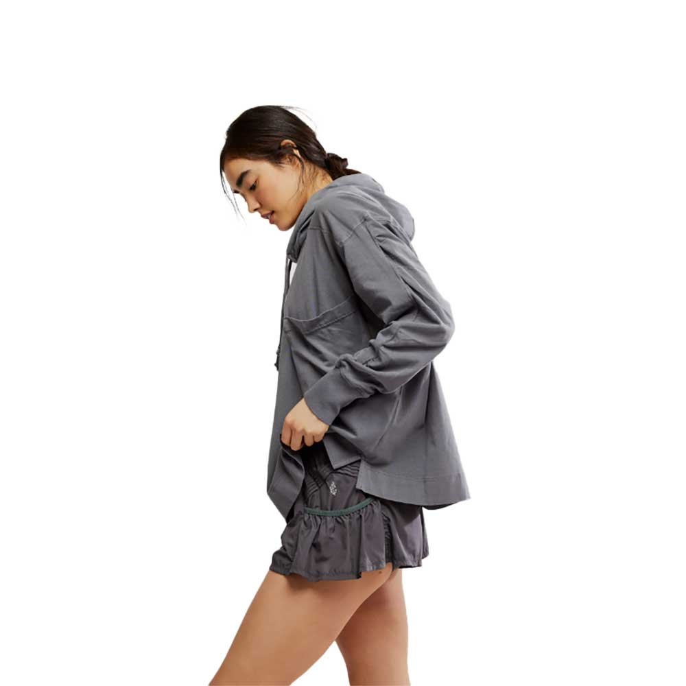 Women's Hot Shot Hooded Layer - Gunmetal
