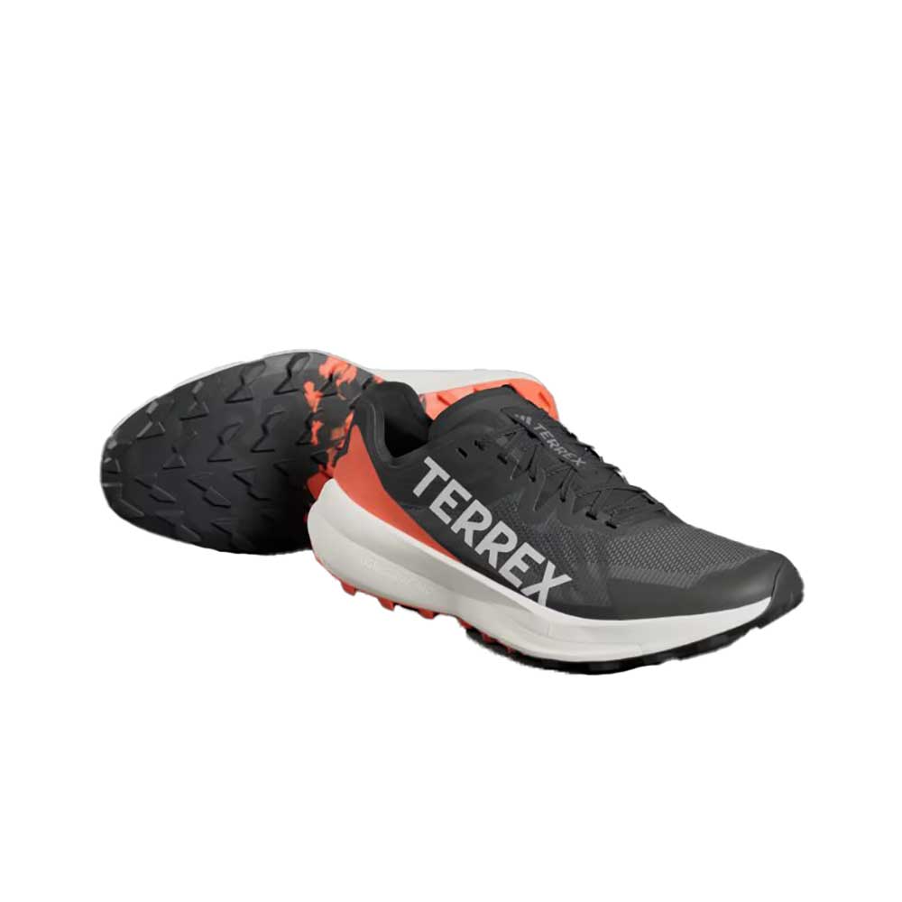 Men's Terrex Agravic Speed Trail Running Shoe - Core Black/Grey One/Impact Orange - regular (D)