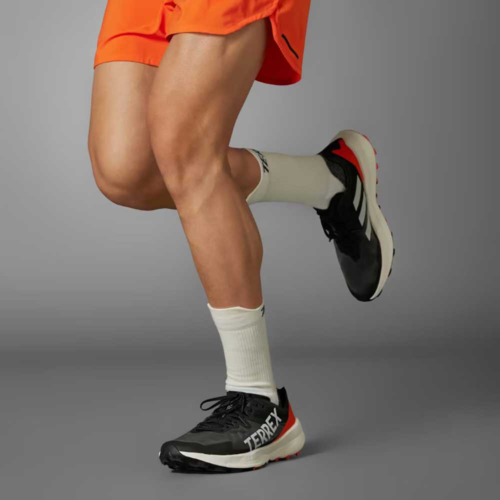 Men's Terrex Agravic Speed Trail Running Shoe - Core Black/Grey One/Impact Orange - regular (D)