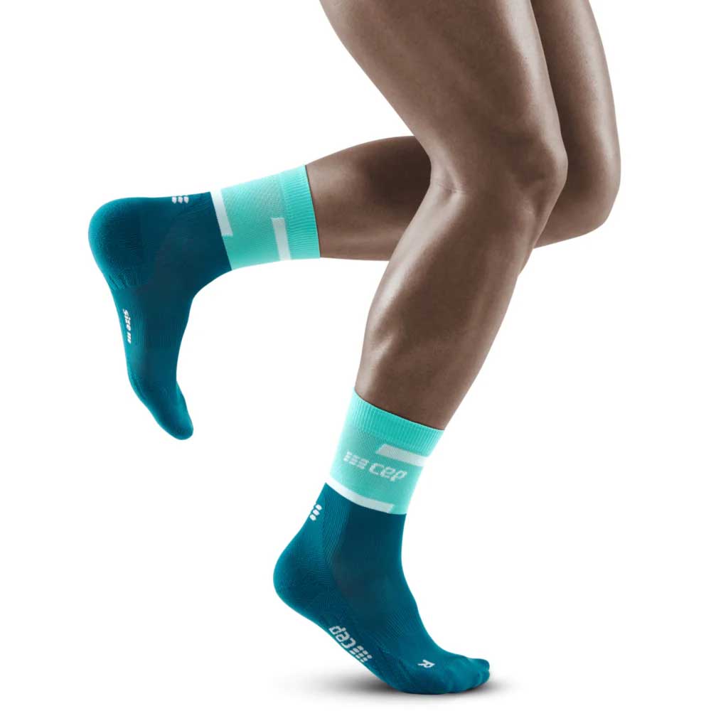 Women's The Run Compression Mid Cut Socks 4.0 - Ocean/Petrol