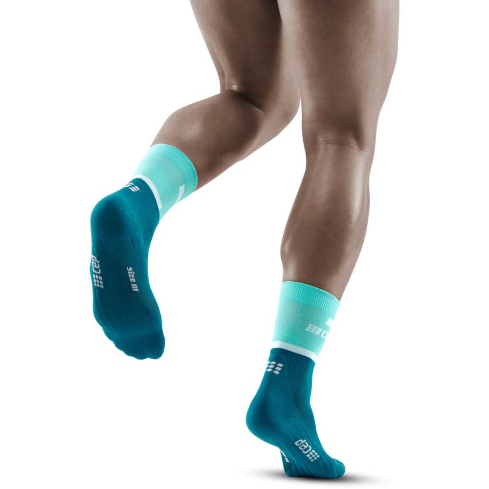 Women's The Run Compression Mid Cut Socks 4.0 - Ocean/Petrol