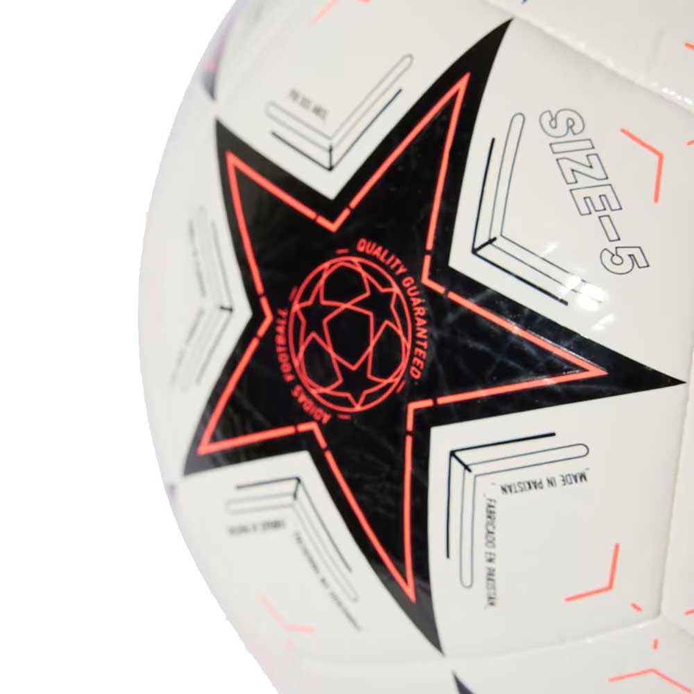 UCL Club Soccer Ball - White/Black/Turbo