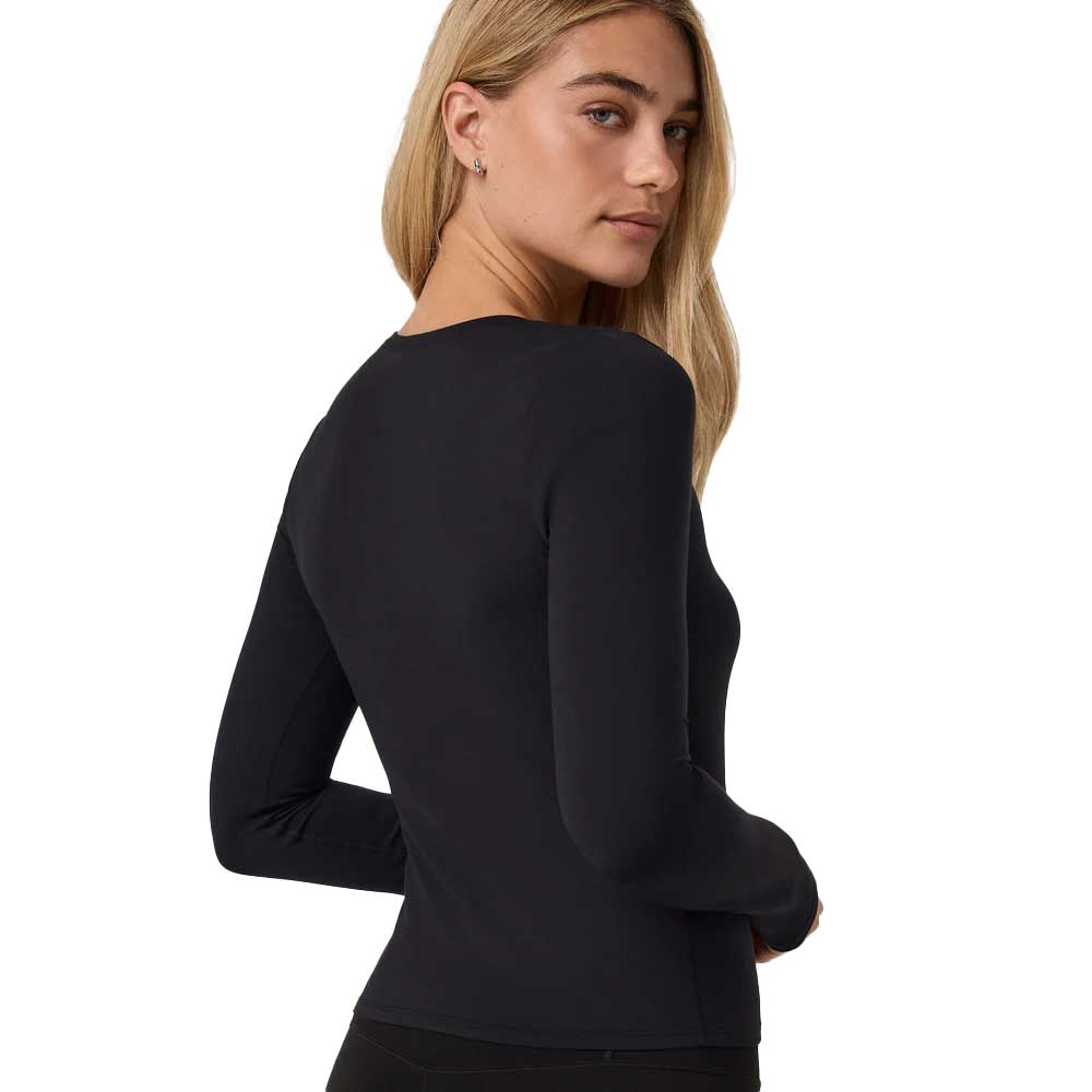 Women's Long Sleeve Halo Essential Scoop - Solid Black