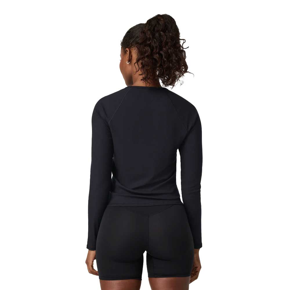 Women's Long Sleeve Pose Crew - Black