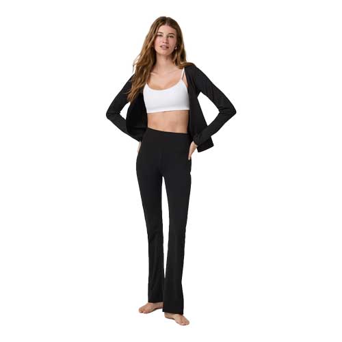 Women's Long Sleeve Halo V-Neck Cardigan - Solid Black