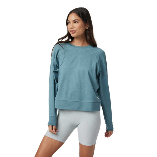 Women's Long Sleeve Halo Crew - Iron Heather