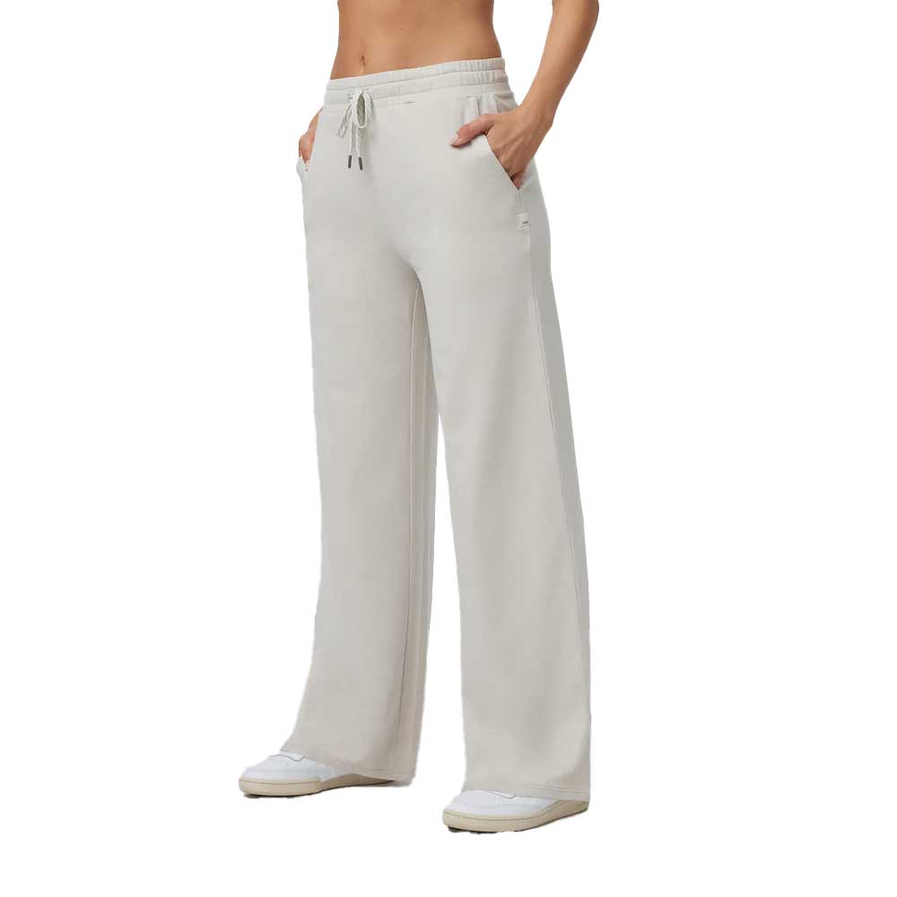 Women's Halo Essential Wideleg Pant - Ecru Heather