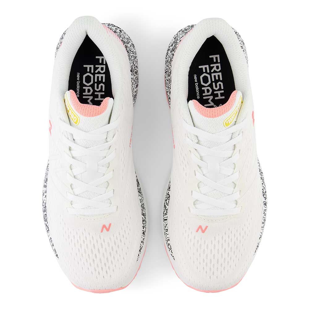Women's Fresh Foam X 880v13 Running Shoe - Find Your Start - White/Grapefruit - Regular (B)