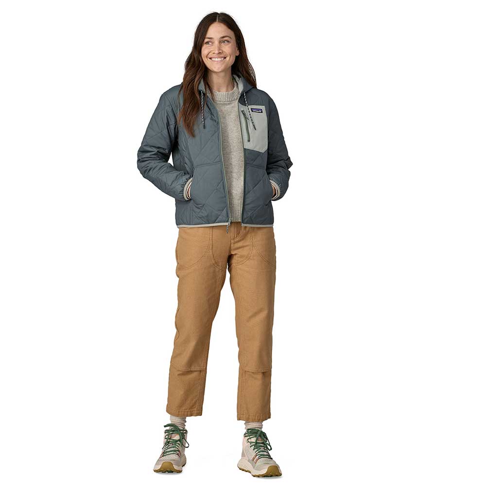 Women's Diamond Quilt Bomber Hoody - Nouveau Green