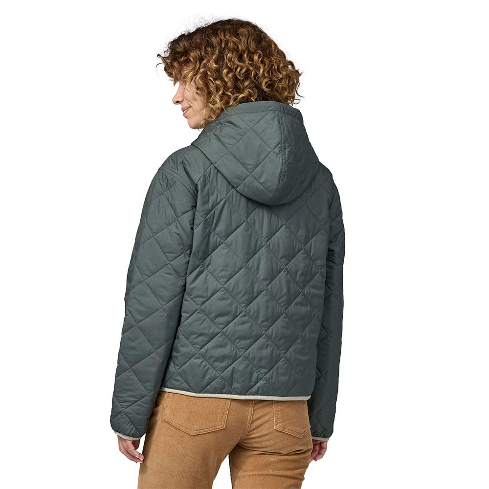 Women's Diamond Quilt Bomber Hoody - Nouveau Green