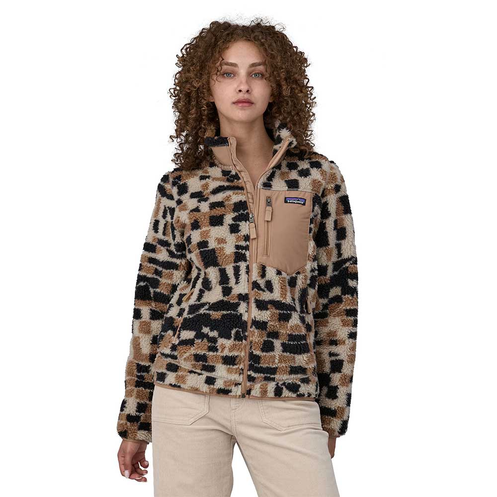 Women's Classic Retro-X Jacket - Fitz Roy Patchwork: Natural