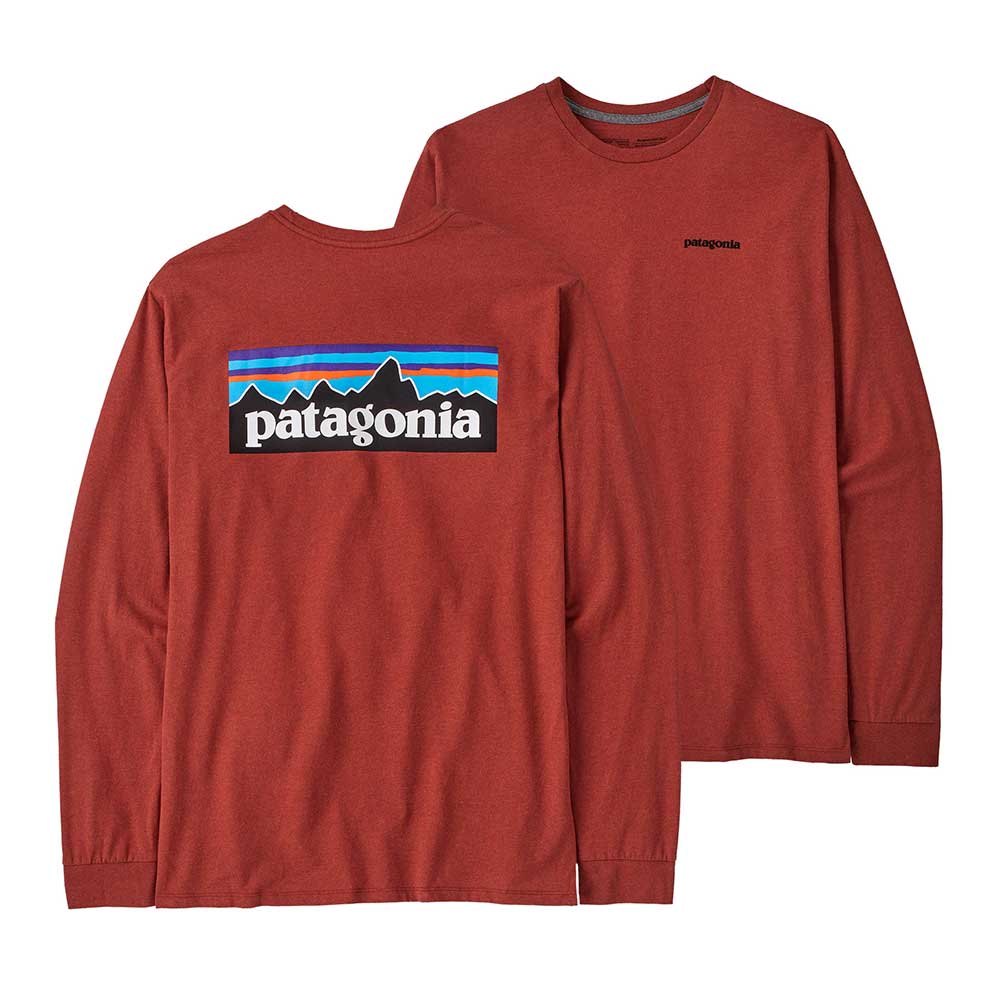 Men's Long-Sleeved P-6 Logo Responsibili-Tee - Burl Red