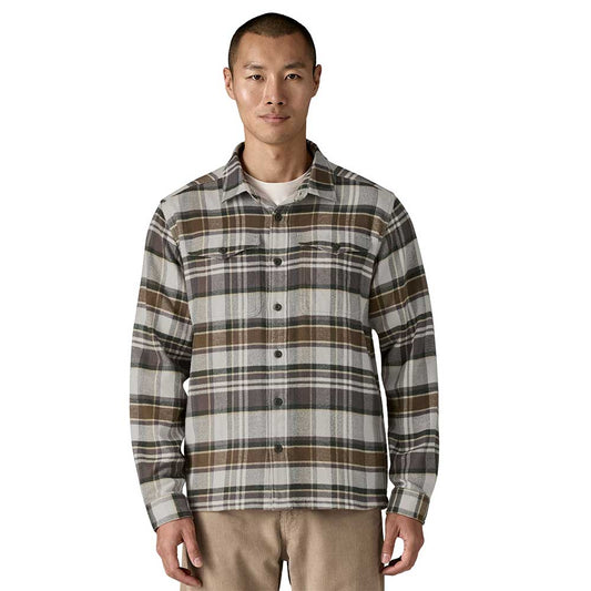 Men's Fjord Flannel Shirt - Blizzard: Salt Grey