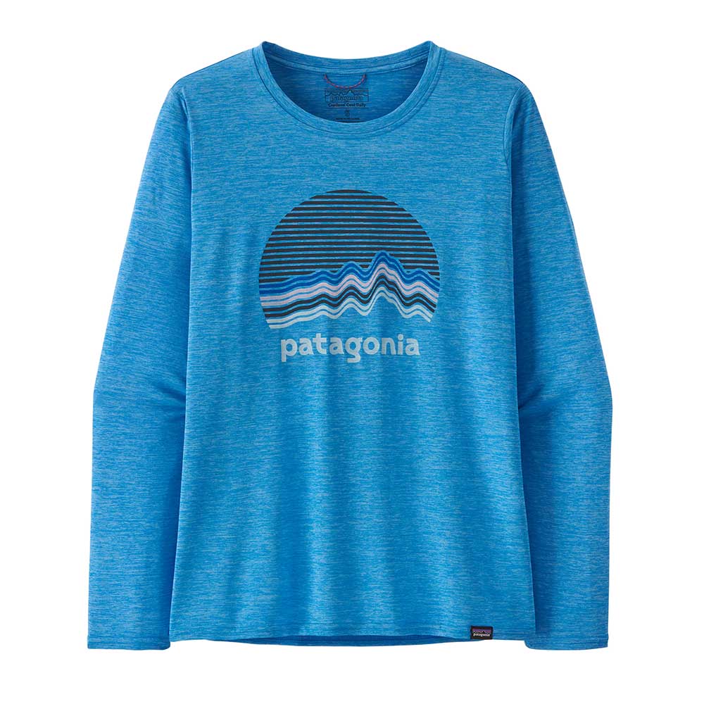 Patagonia Capilene Cool Daily Graphic T-Shirt - Women's M 73 Skyline - Subtidal Blue X-Dye
