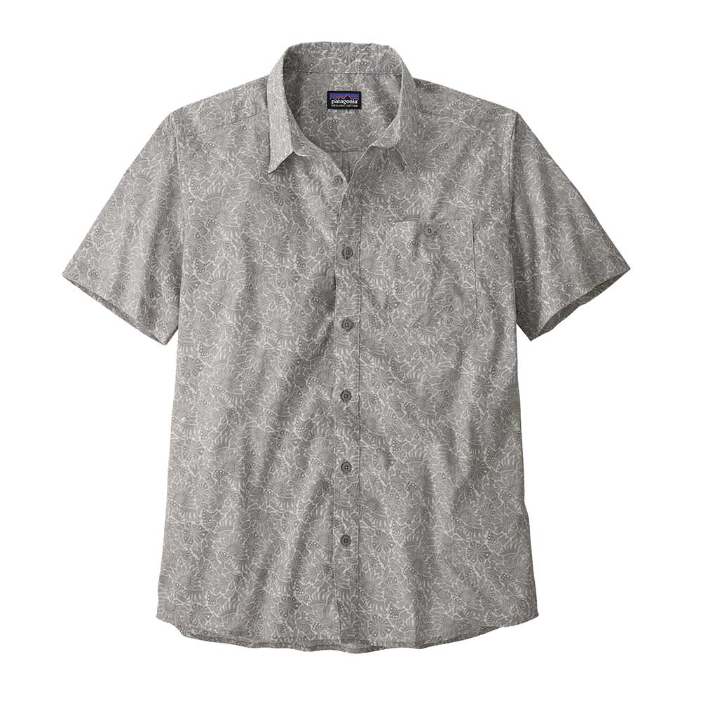 Men's Go To Shirt - Bees and Flowers: Salt Grey
