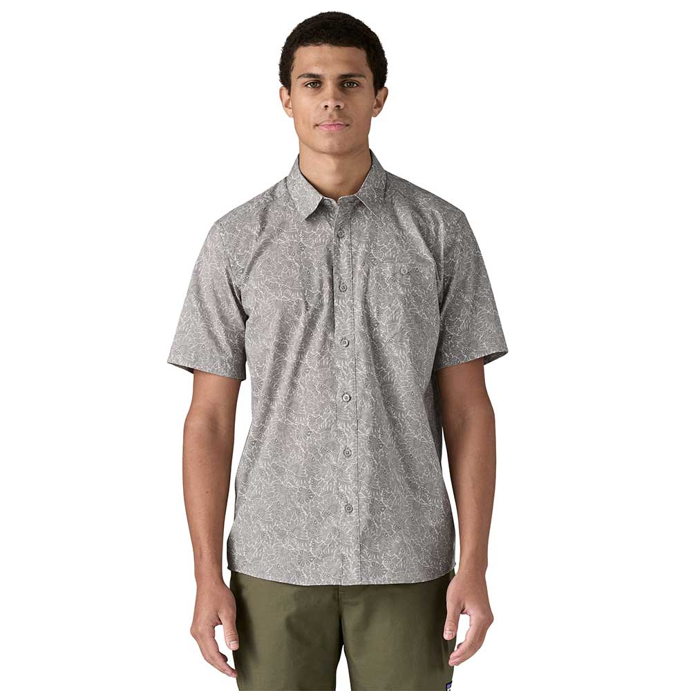 Men's Go To Shirt - Bees and Flowers: Salt Grey
