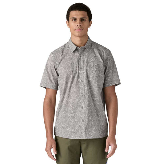 Men's Go To Shirt - Bees and Flowers: Salt Grey
