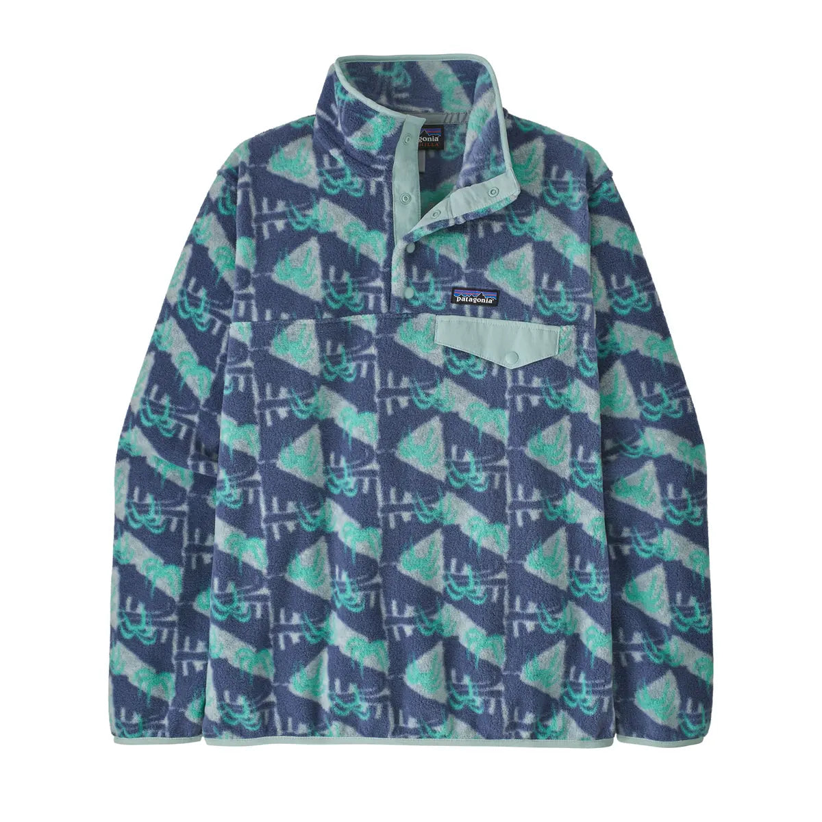 Women's Lightweight Synchilla Snap-T Pullover - Jaguar Geo: Blue Sage