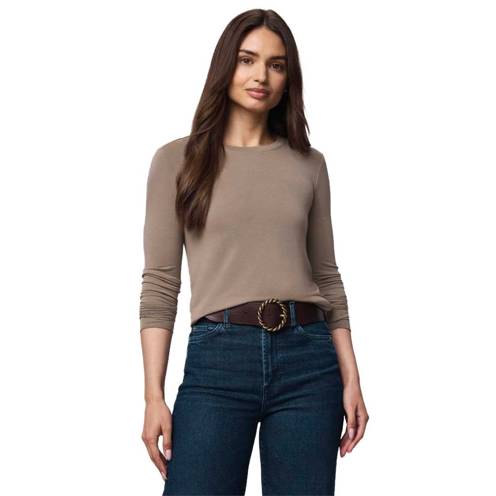 Women's Bamboo Long Sleeve Tee - Cedar Brown