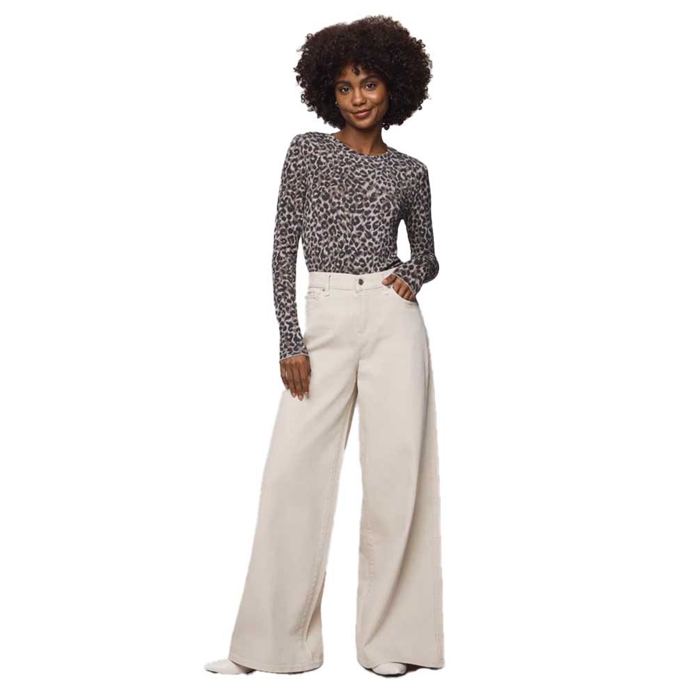 Women's Bamboo Long Sleeve Tee - Leopard Print