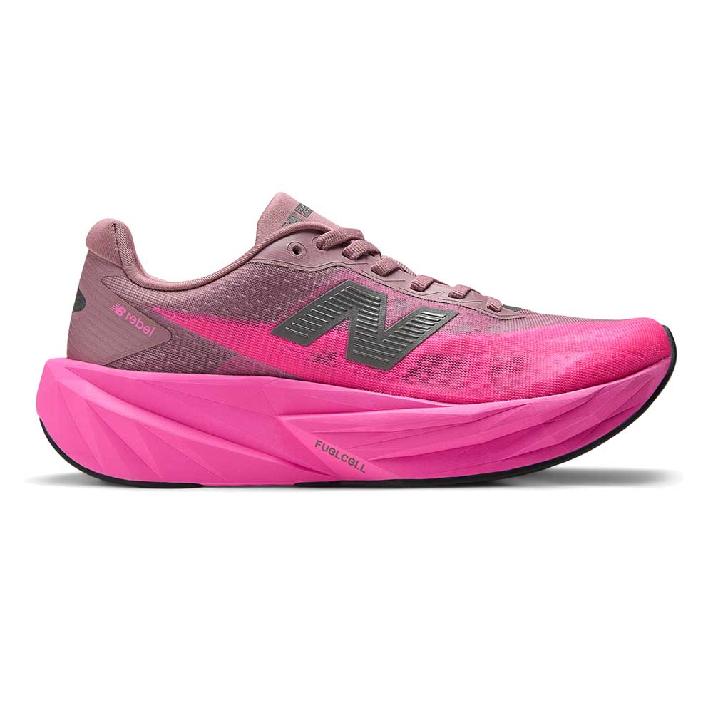 【ローズ】アンプル Women's FuelCell Rebel v5 Running Shoe - Pink Heat/Rosewood