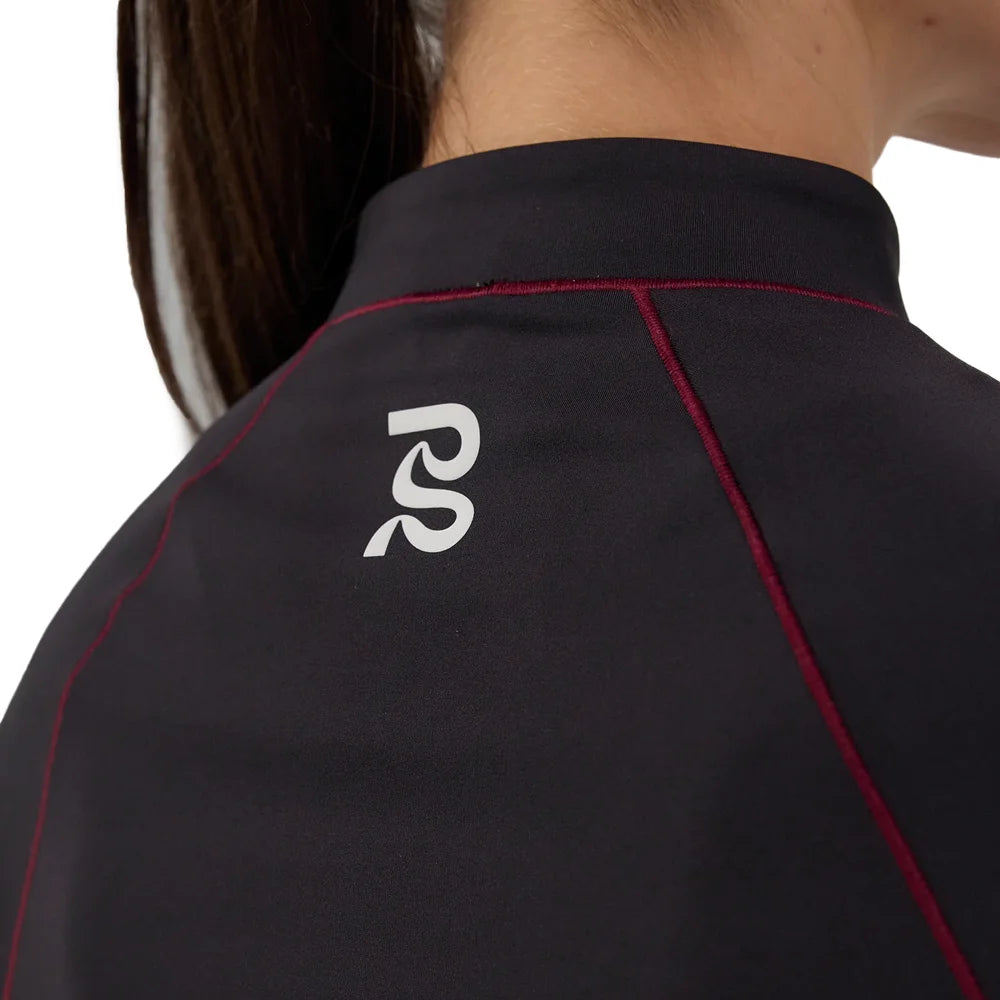 Women's Stamina Raglan Fitted Zip Front Jacket - Black/Fig