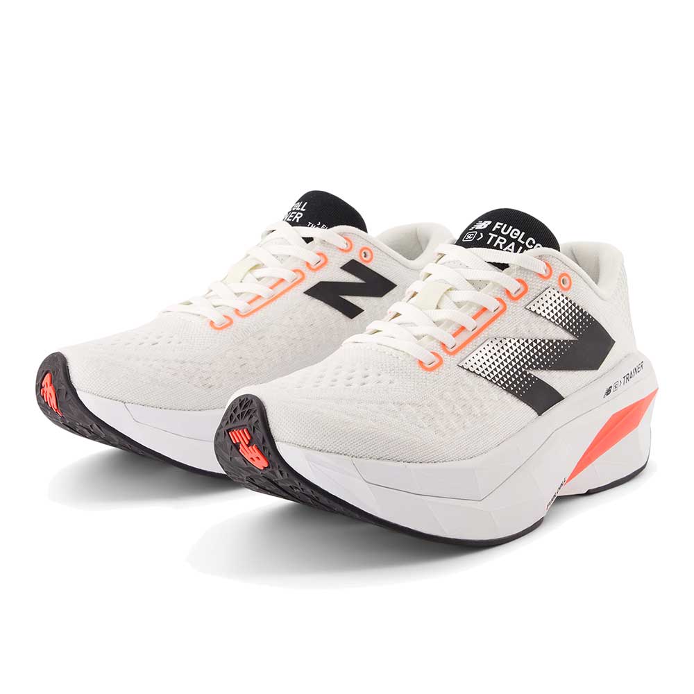 Women's FuelCell SuperComp Trainerv3 Running Shoe - Sea Salt/Urgent Red - Regular (B)