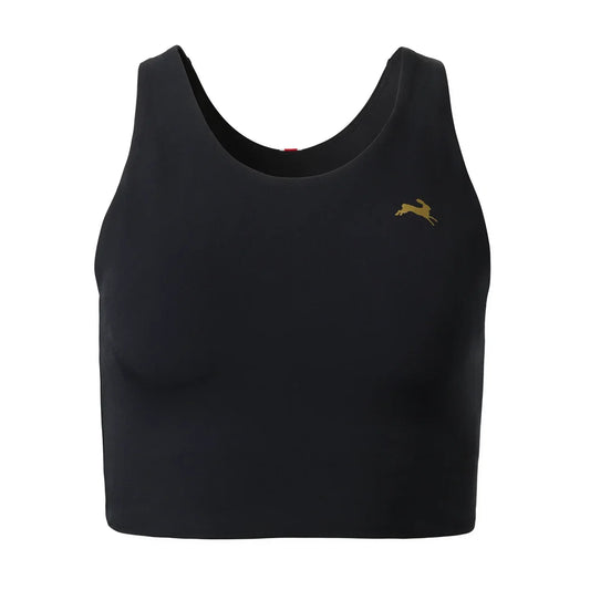 Women's Turnover Crop Top - Black