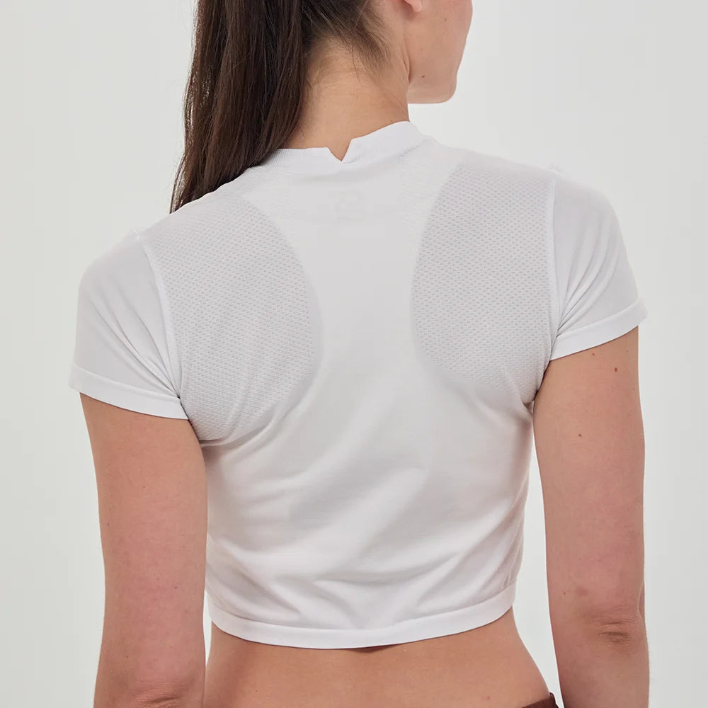 Women's Mercury Seamless Crop Tee - White