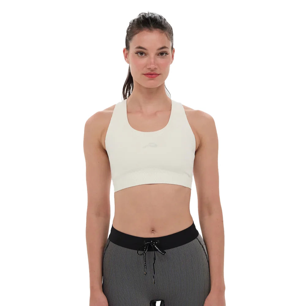 Women's Stamina Scoop Neck Run Bra - Chalk