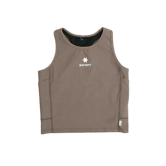 Women's Combat Rib Crop Top - Taupe
