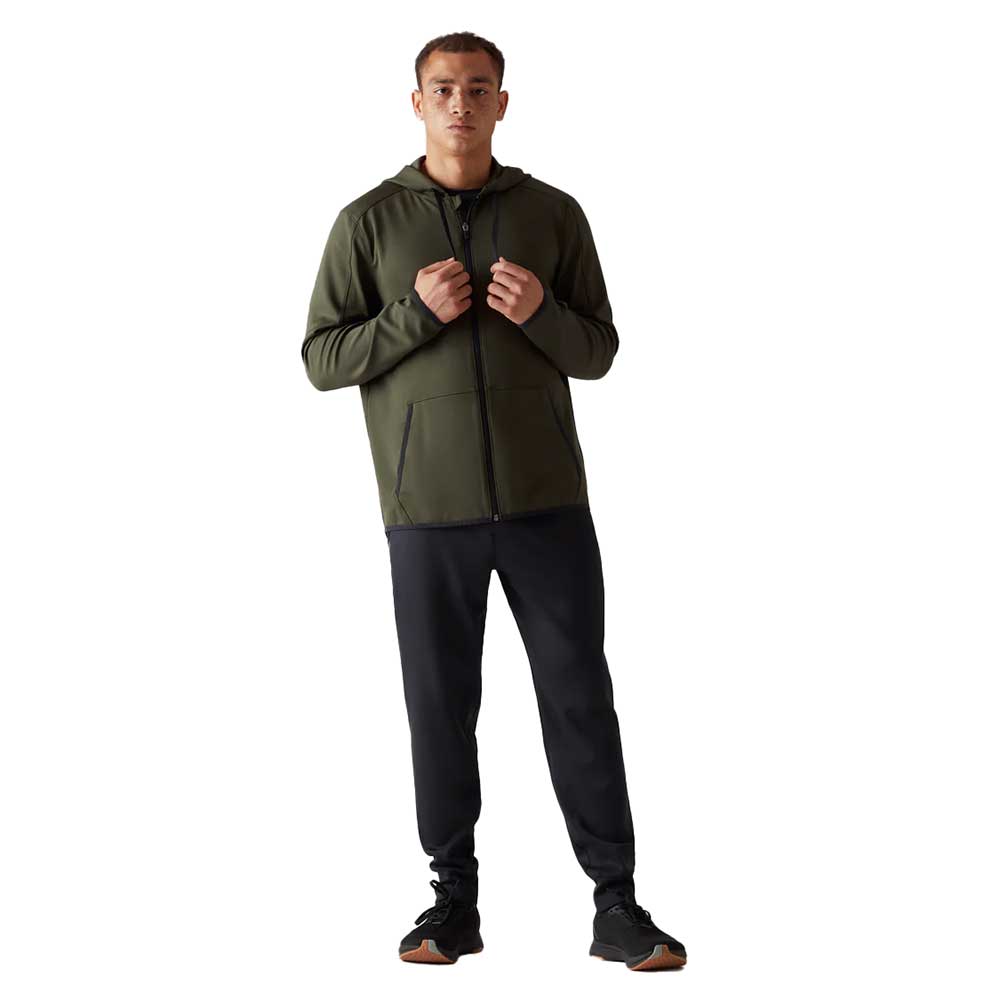 Men's Warm Up Tech Full Zip Hoodie - Duffel Bag Green
