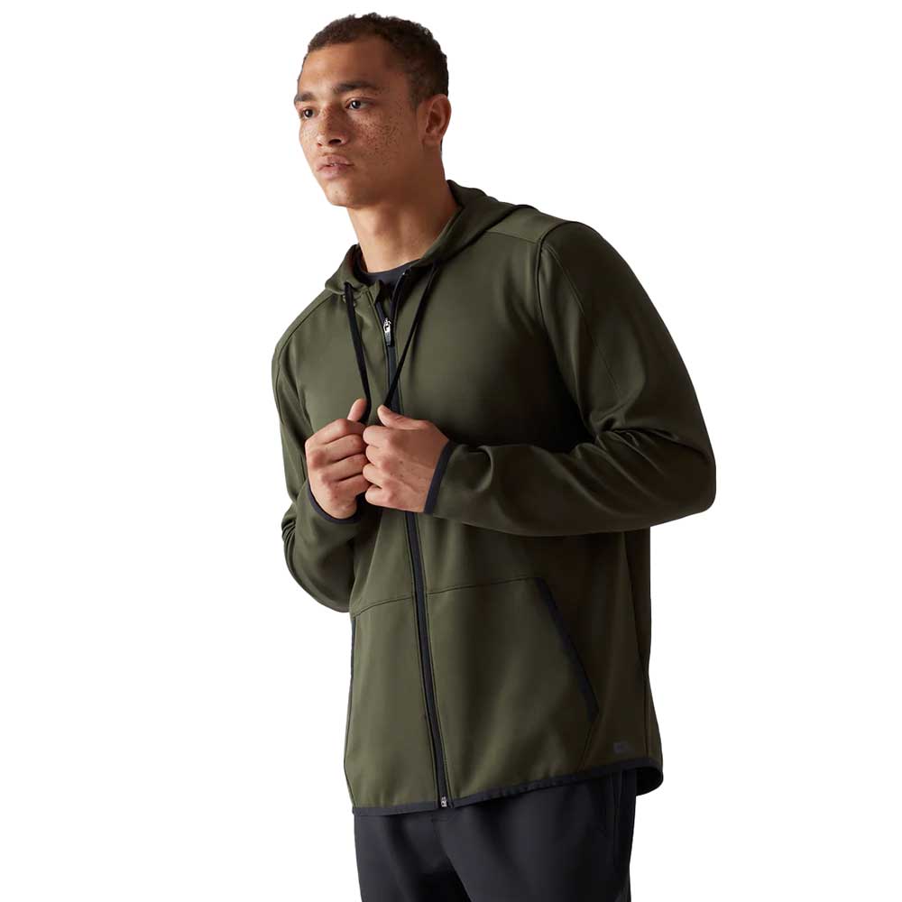 Men's Warm Up Tech Full Zip Hoodie - Duffel Bag Green