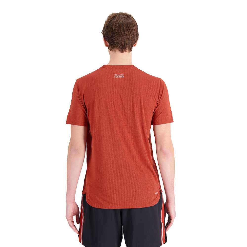 Men's Impact Run Short Sleeve - Brick Red