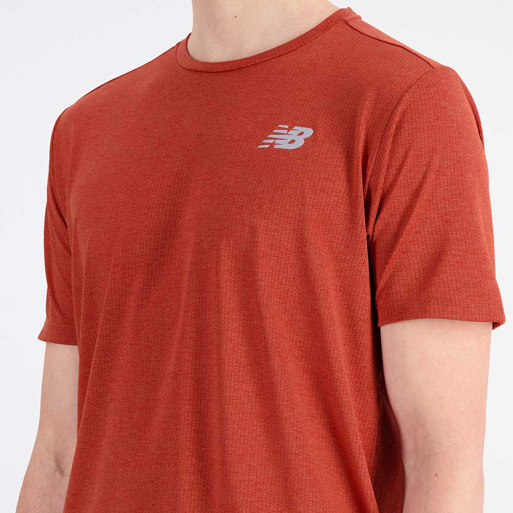 Men's Impact Run Short Sleeve - Brick Red