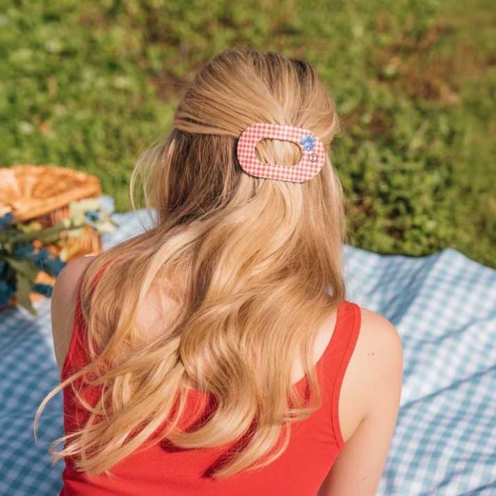 Flat Round Hair Clip Medium - Blueberry Farms