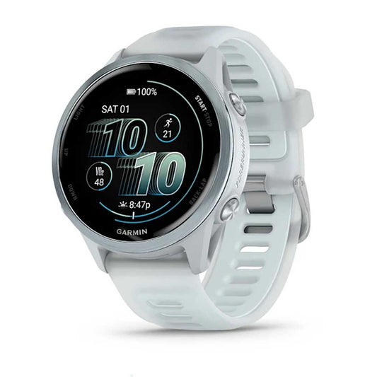 Forerunner 570 - 42mm, Cloud Blue Aluminum with Translucent Whitestone/Cloud Blue Band