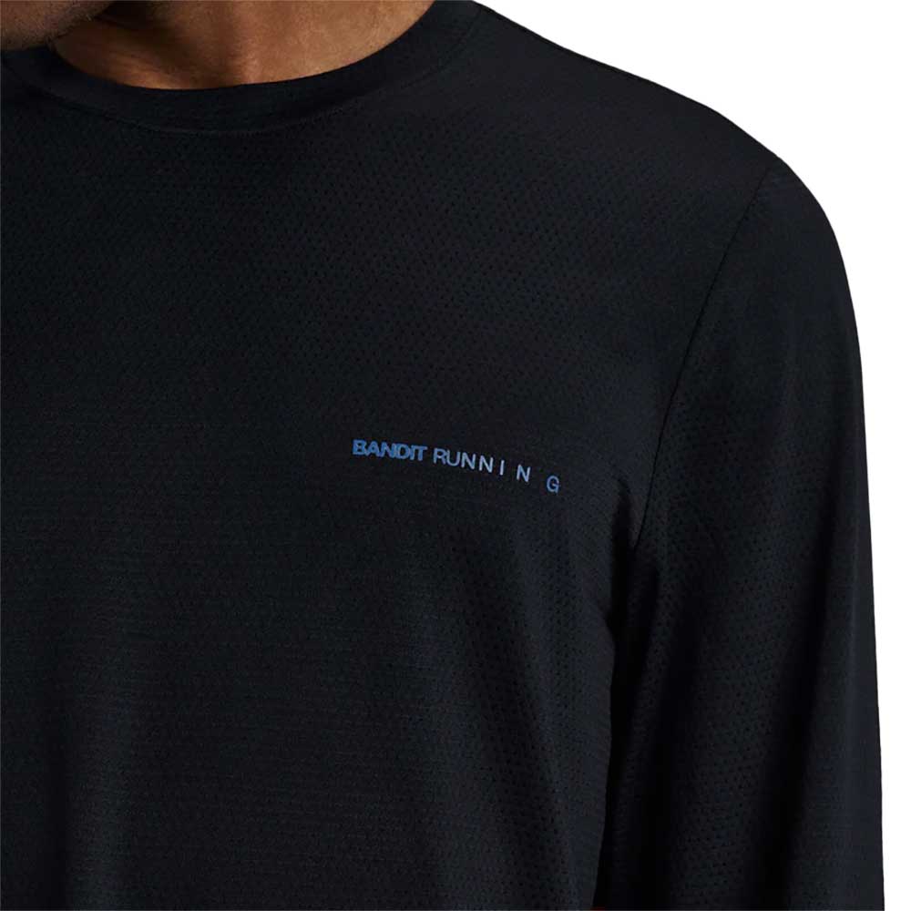Men's Micromesh Performance Long Sleeve Tee - Black/Aegean Reflective