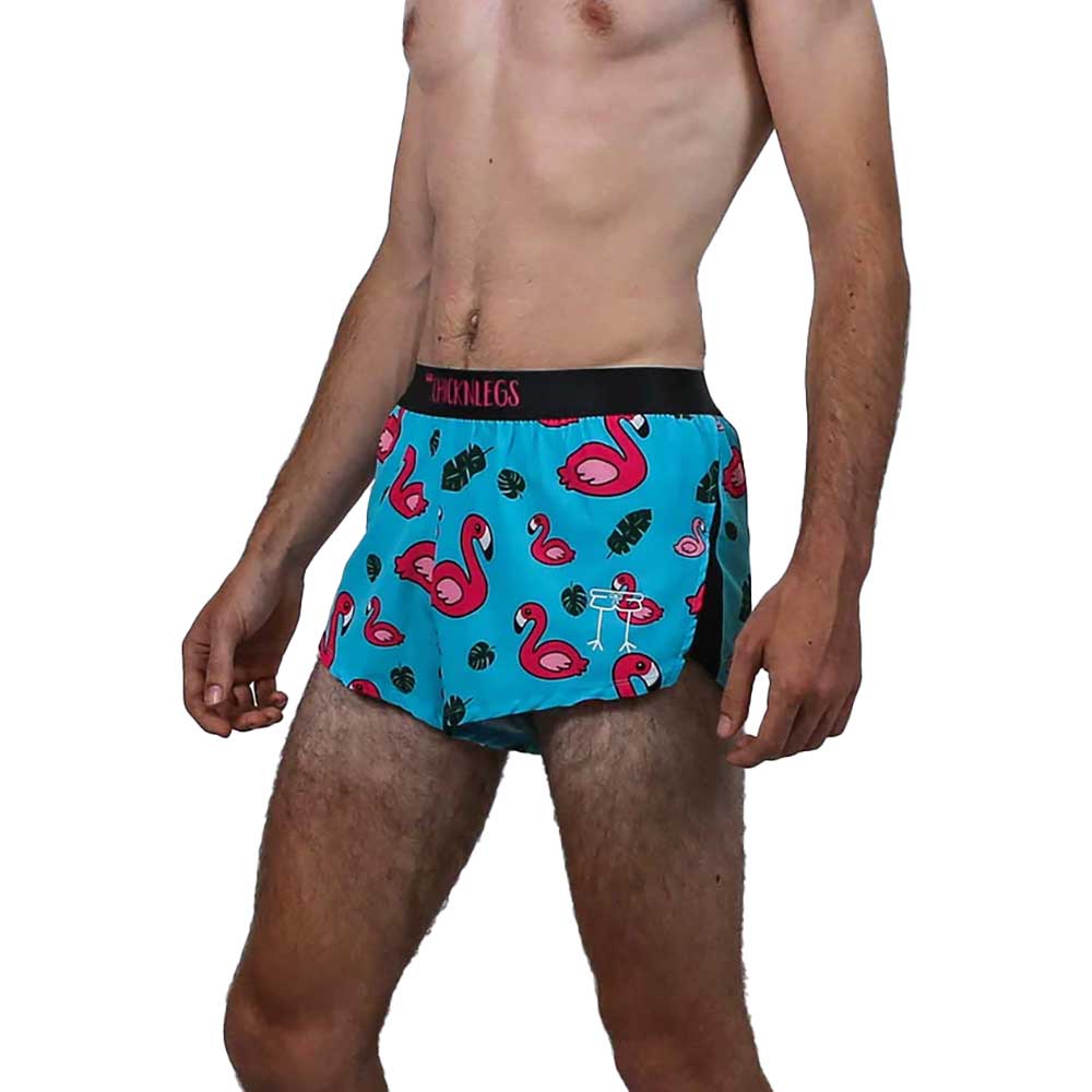 Men's Blue Flamingo 2" Split Short - Blue Flamingo