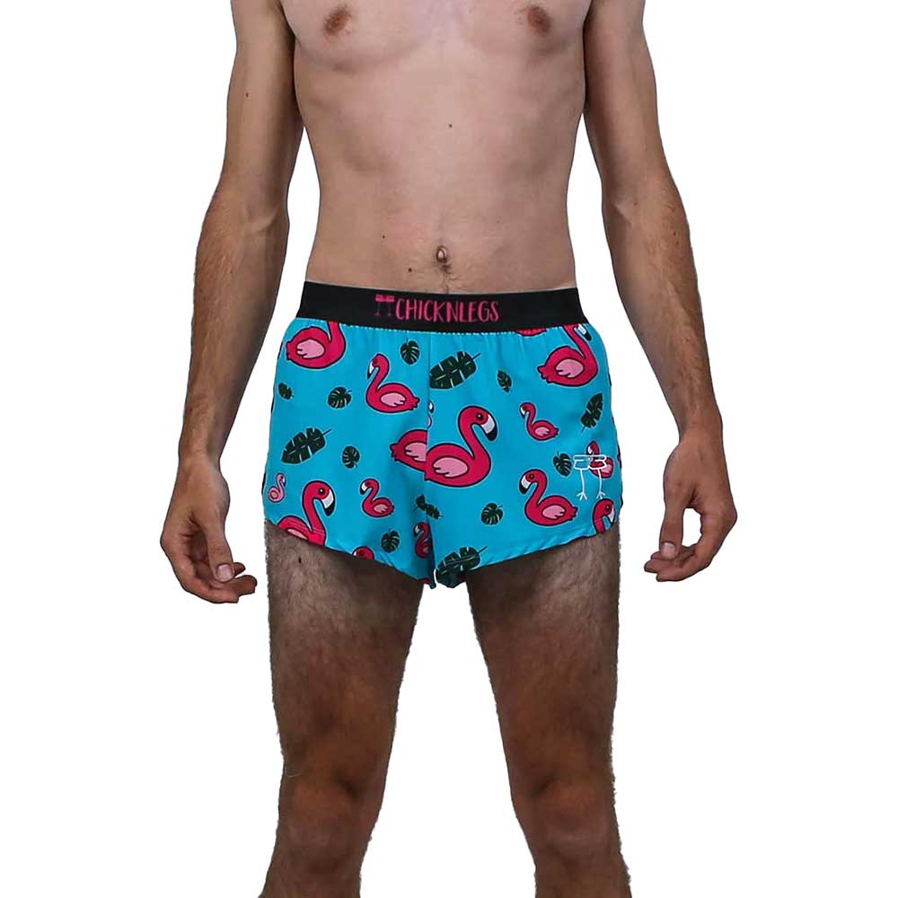 Men's Blue Flamingo 2" Split Short - Blue Flamingo