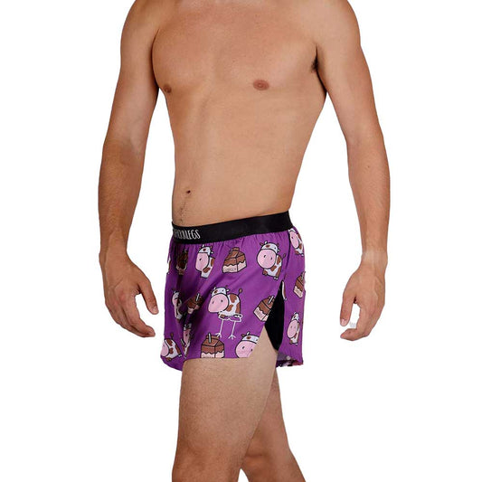 Men's Choccy Cows 2" Split Short - Choccy Cows