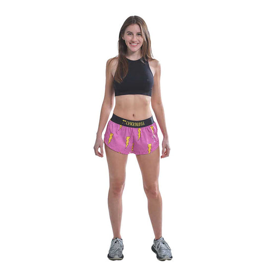 Women's Pink Bolts 1.5" Split Short - Pink Bolts